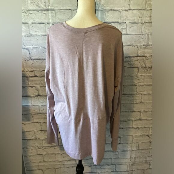 All In Motion - Women’s Plus Light Pink & Gray Long Sleeve Tee - Picture 4 of 5